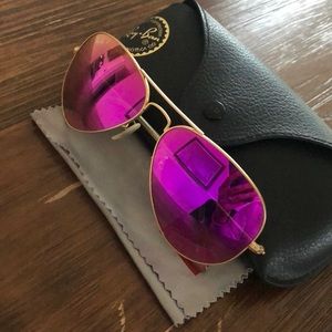 Ray-Ban Aviators - Hot Pink Magenta Gold Frame